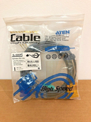 Câble KVM ATEN E7 3 Mètres - Connexion VGA, USB, Audio - Pour Switch KVM CE/CS Série