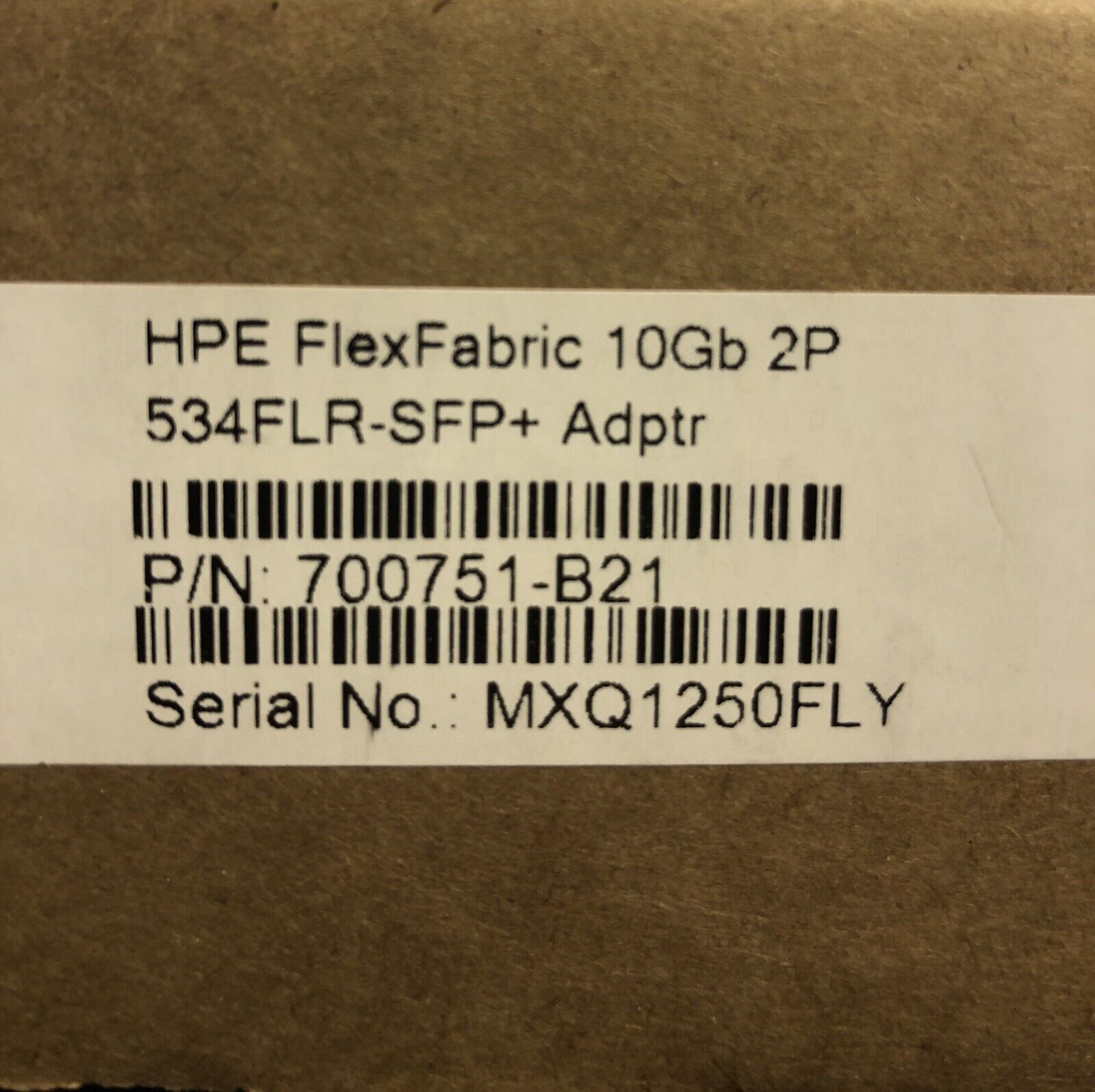 HPE 700751-B21 FlexFabric 534FLR-SFP+ Network Adapter 10GbE 57810S.