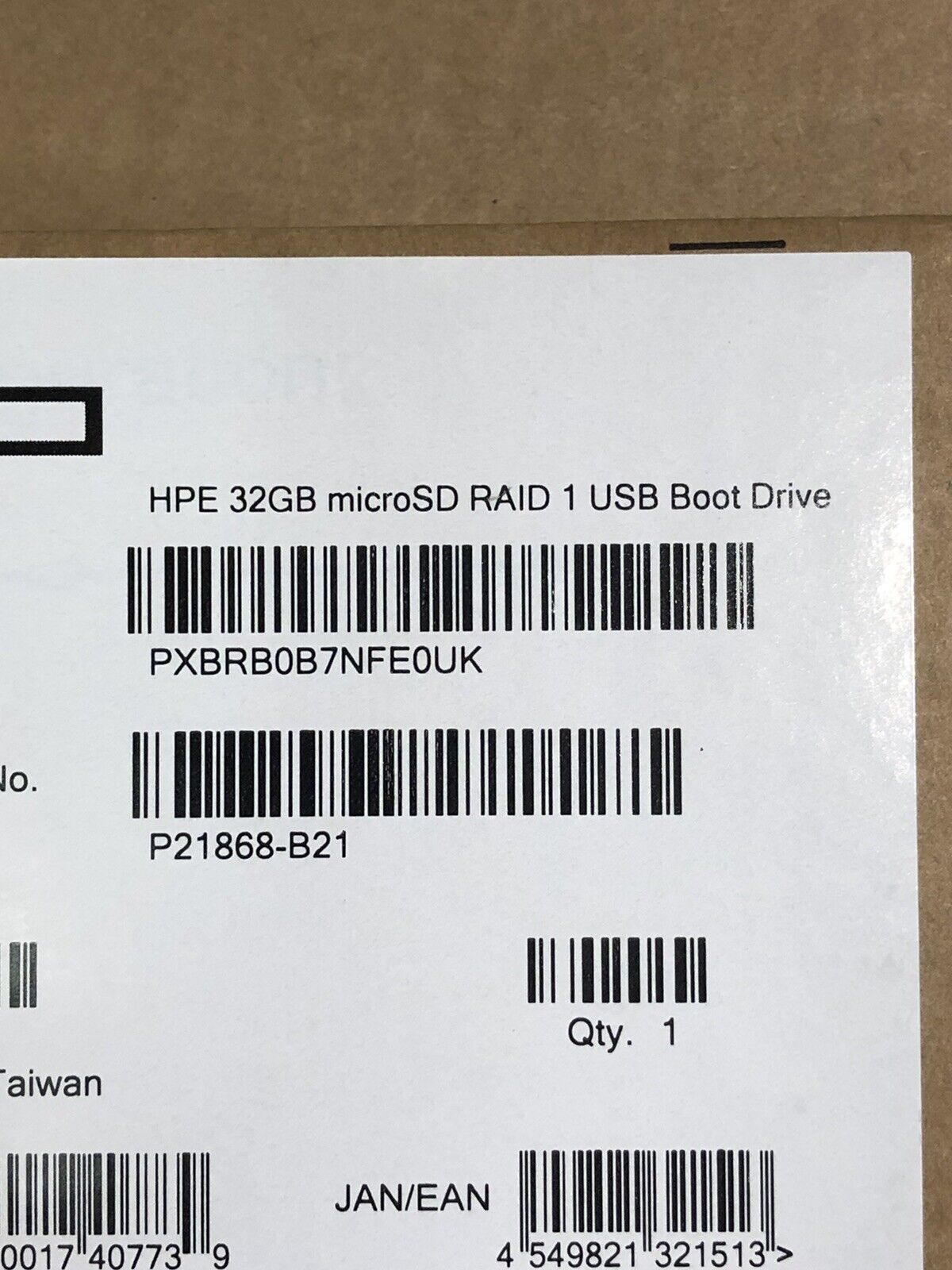 HPE P21868-B21 Bootable Dual 32GB MicroSD Card in Raid 1 Mirror USB Boot Drive P23103-001.