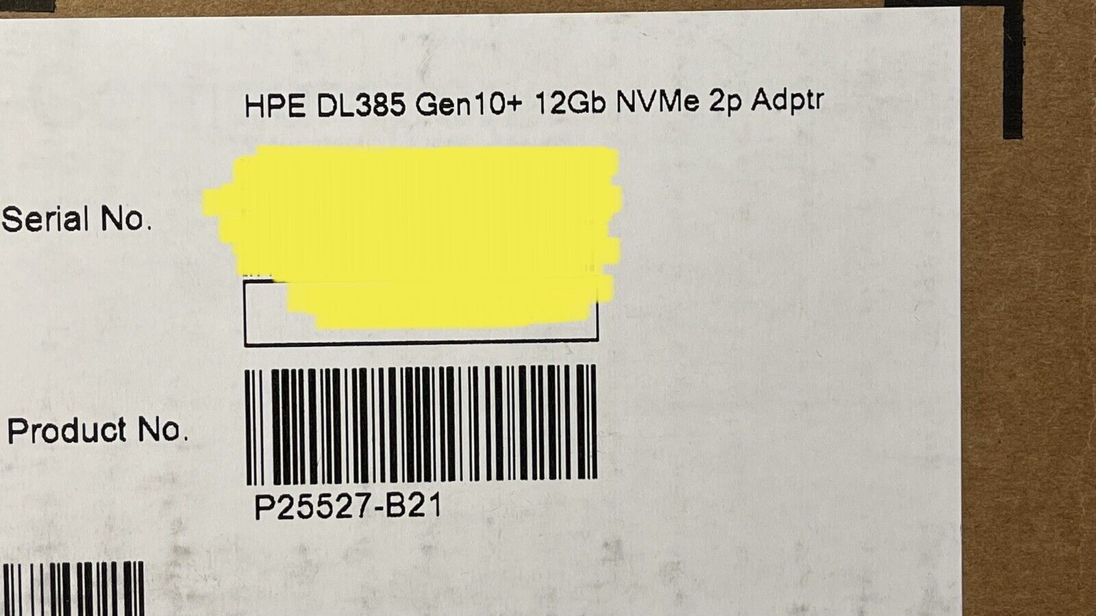 HPE P25527-B21 DL385 Gen10 Plus and V2 PCI-e 2-Port Adapter Direct Attach x4 NVMe Retimer.