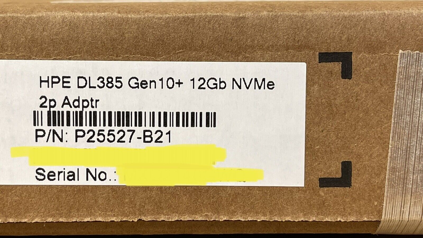 HPE P25527-B21 DL385 Gen10 Plus and V2 PCI-e 2-Port Adapter Direct Attach x4 NVMe Retimer.