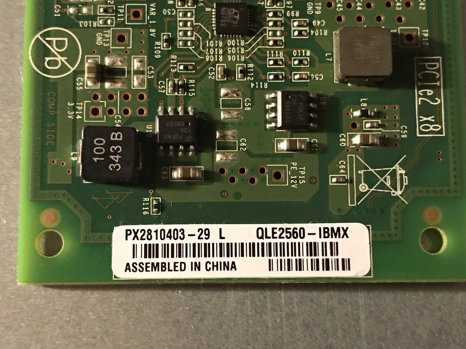 QLE2560-LNVX QLogic SanBlade 8Gb FC Single Port PCI-e HBA LP 1x 8Gb Transceiver PX2810403-29.
