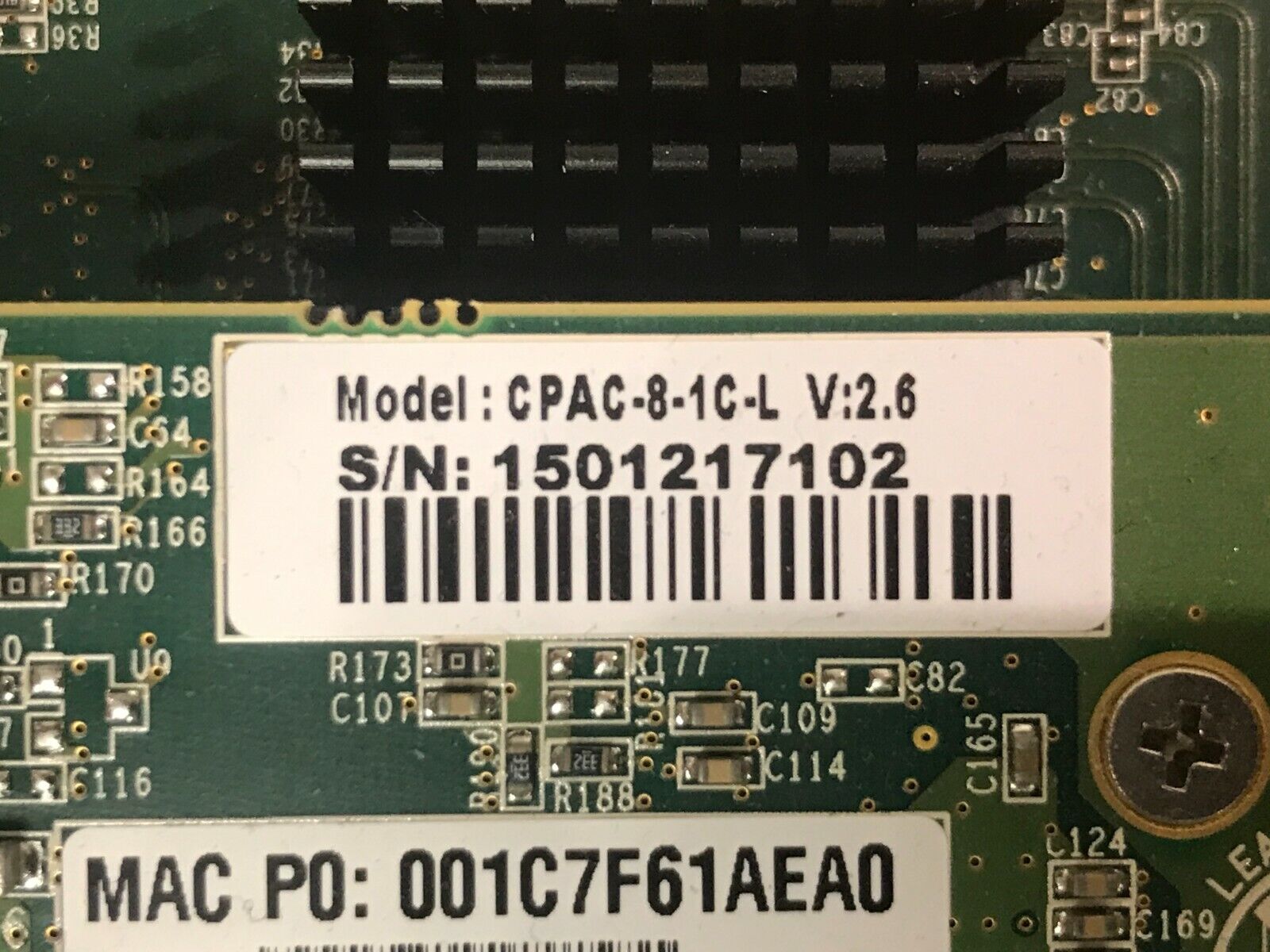 Check Point 8 Port RJ45 Gigabit Network Add-In I/O Module CPAC-8-1C-L V:2.6.