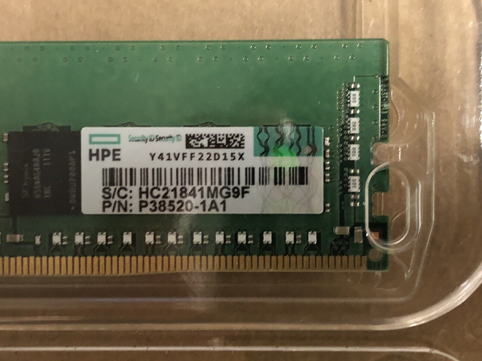 HPE P38454-B21 1x32GB Single Rank x4 DDR4 3200MHz RDIMM ECC CL22 Ram SmartMemory Kit