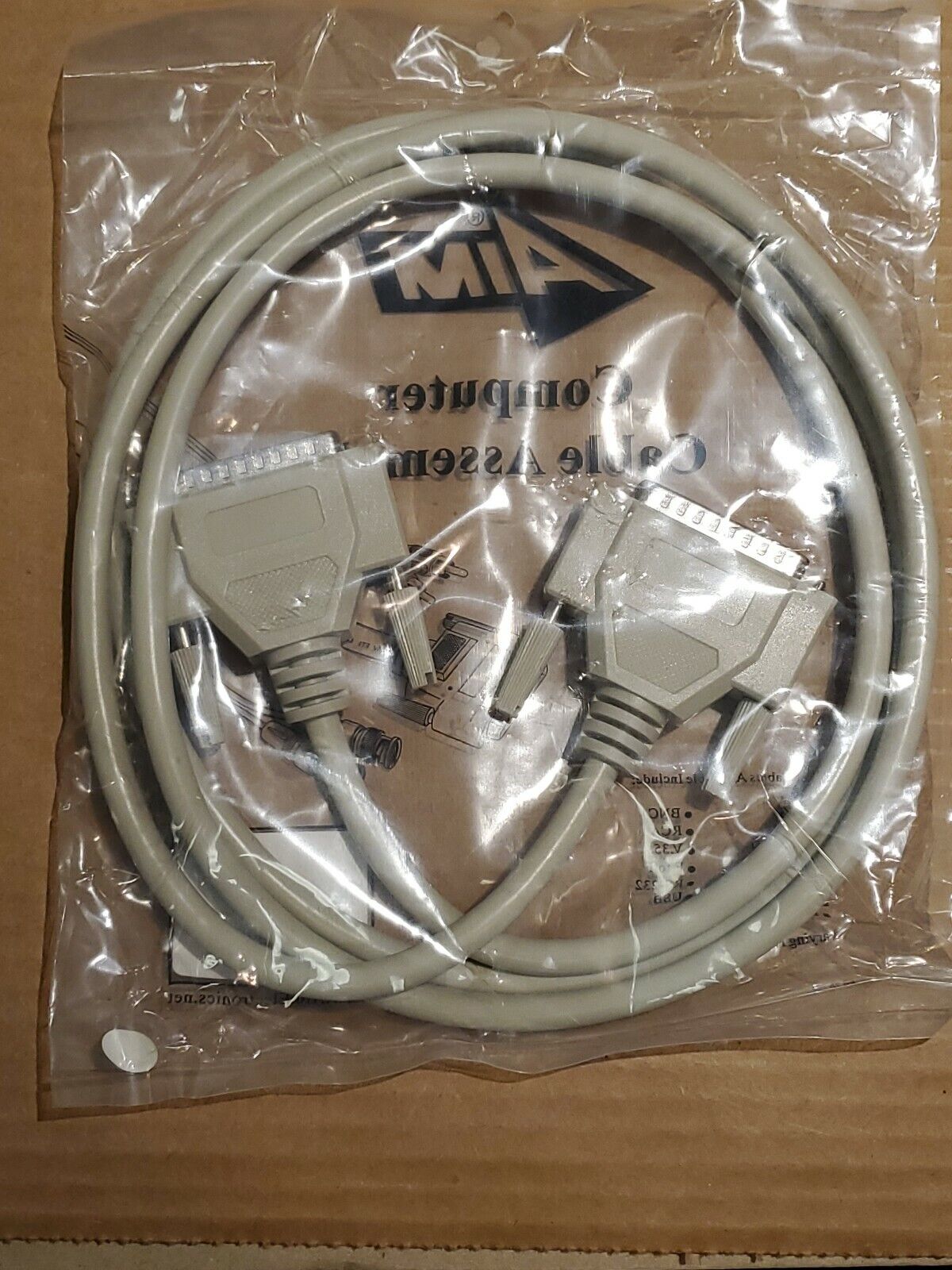 AIM Computer Cable 30-9506MM D-25M To D-25M 25 Cond 6 FT Feet Male To Male.