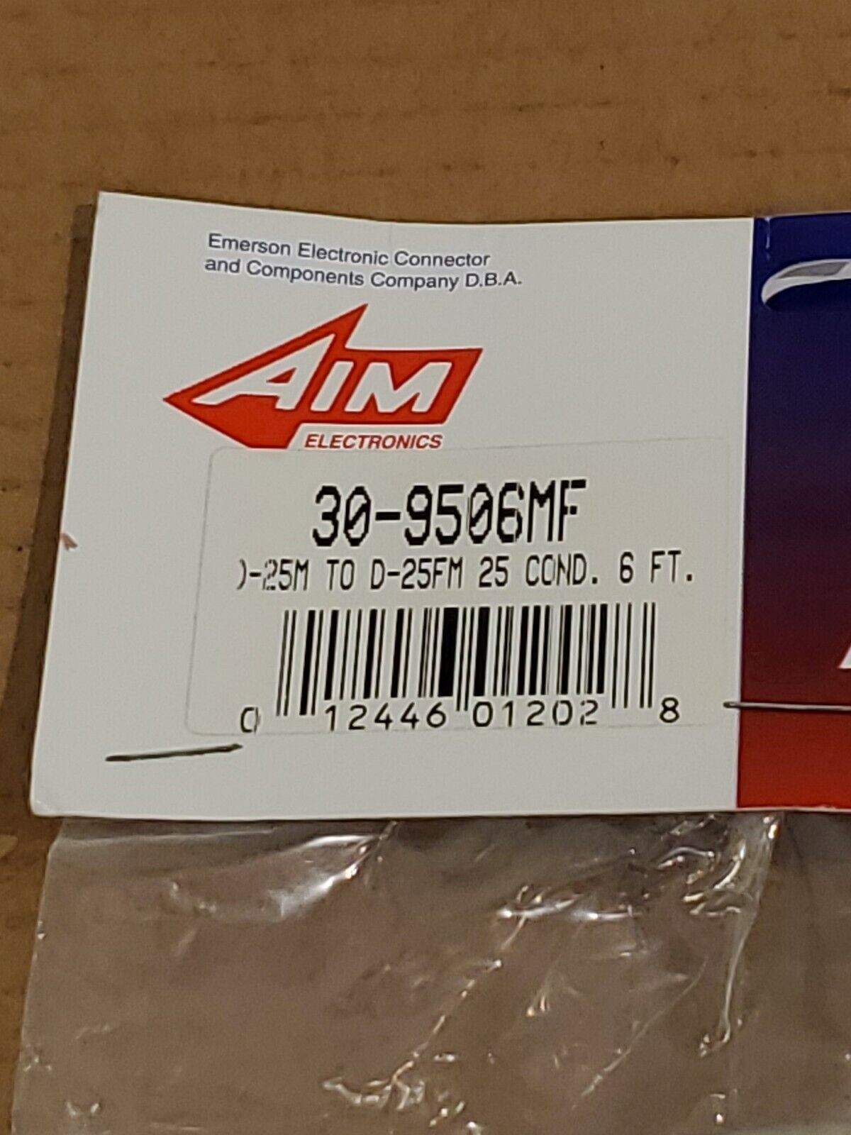 AIM Emerson Cable 30-9506MF D-25M To D-25FM 25 Cond 6 FT Feet Fully Shielded.