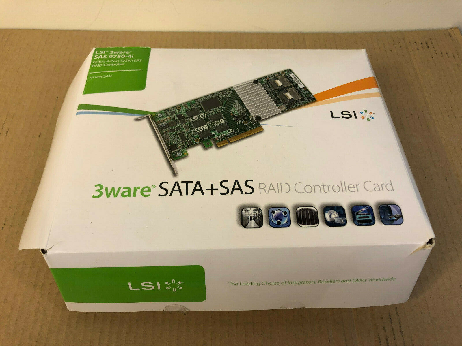 LSI 3ware 9750-4i 6Gb/s 4-Port SATA SAS RAID Controller Card Kit PCI-e LP+FH 45412-01C.