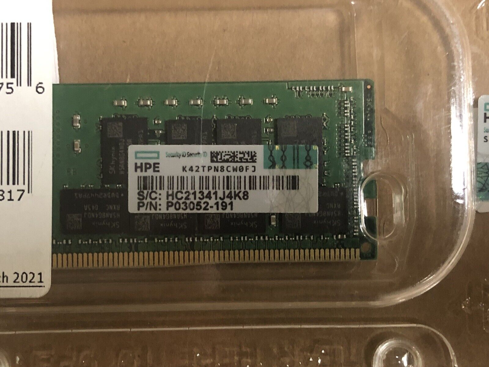 HPE P19043-B21 1x32GB Dual Rank x4 DDR4 2933MHz RDIMM ECC CL21 Ram SmartMemory Kit