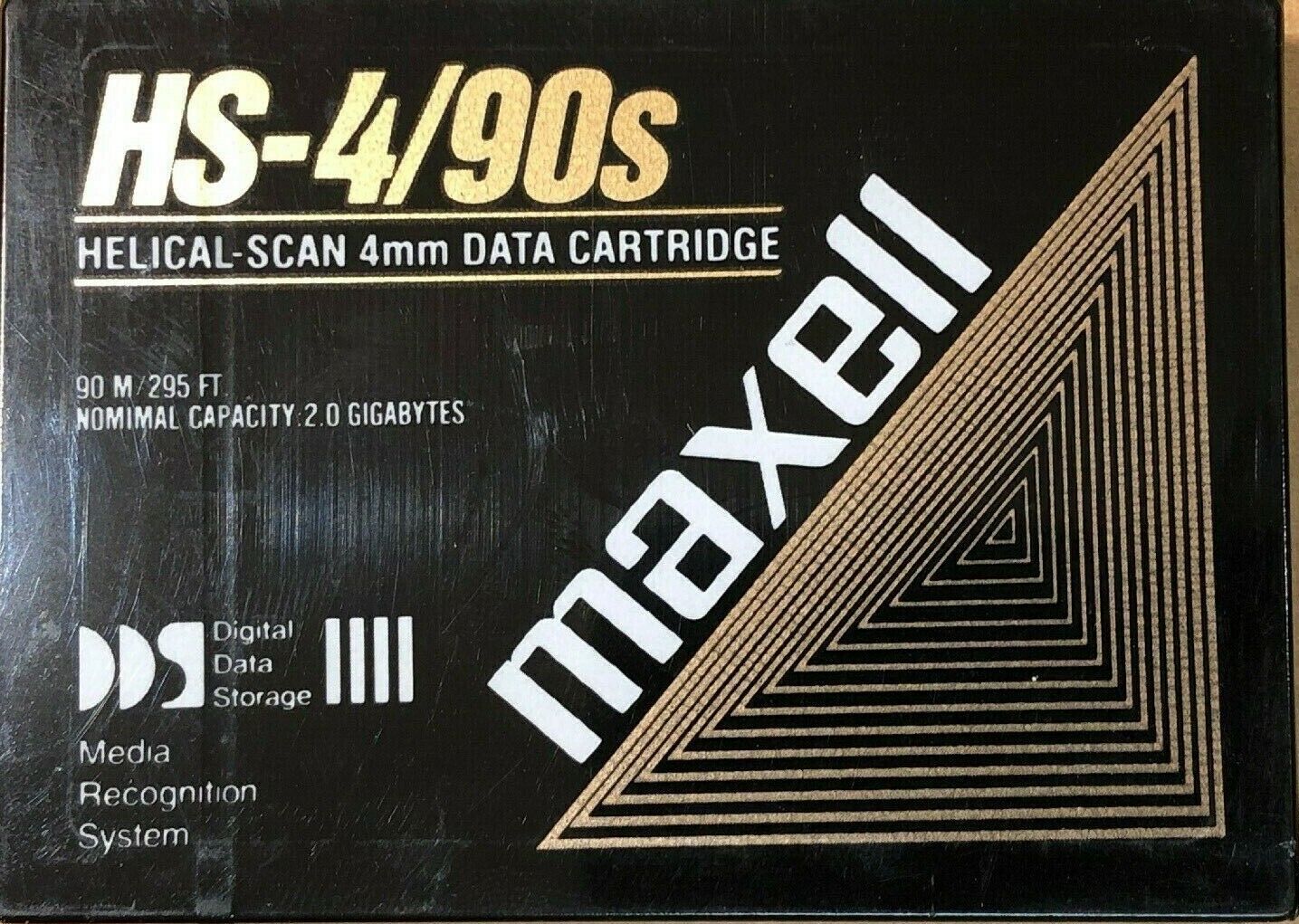 New Maxell HS-4/90s Helical Scan 4mm Data Cartridge 2GB 90m 295ft DDS Sealed.