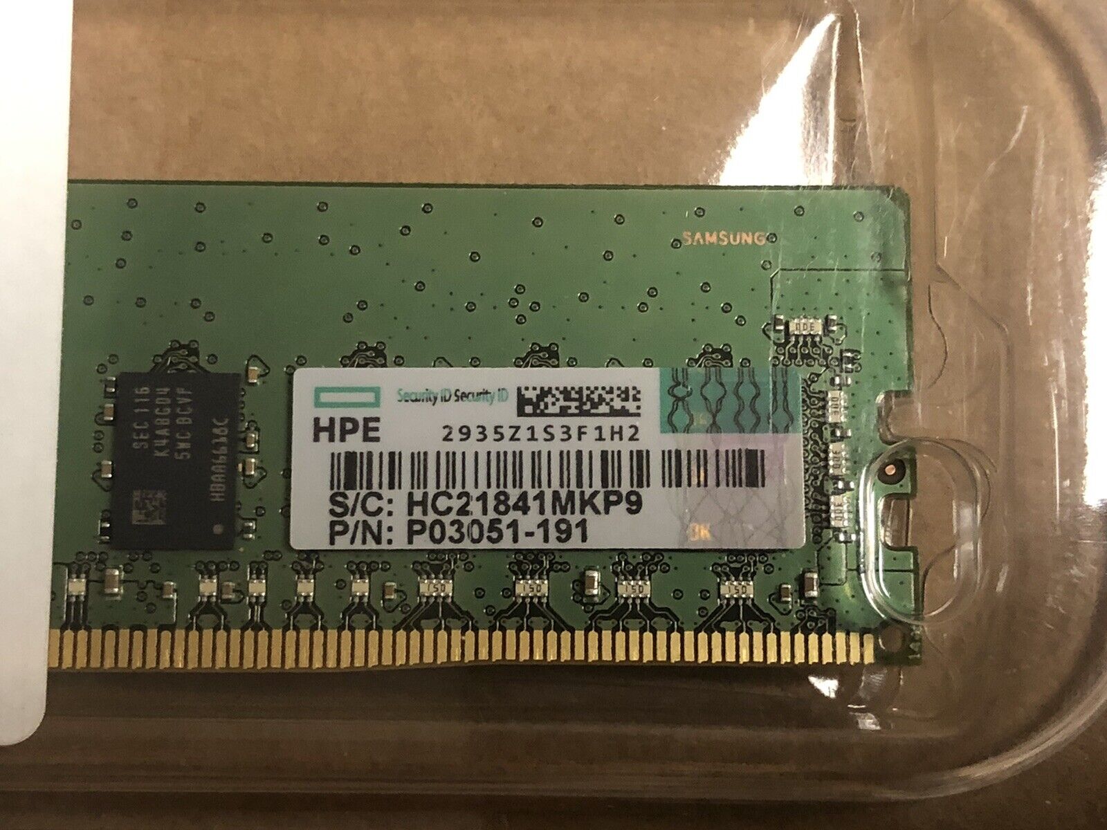 HPE P19041-B21 1x16GB Single Rank x4 DDR4 2933MHz RDIMM ECC CL21 Ram SmartMemory Kit