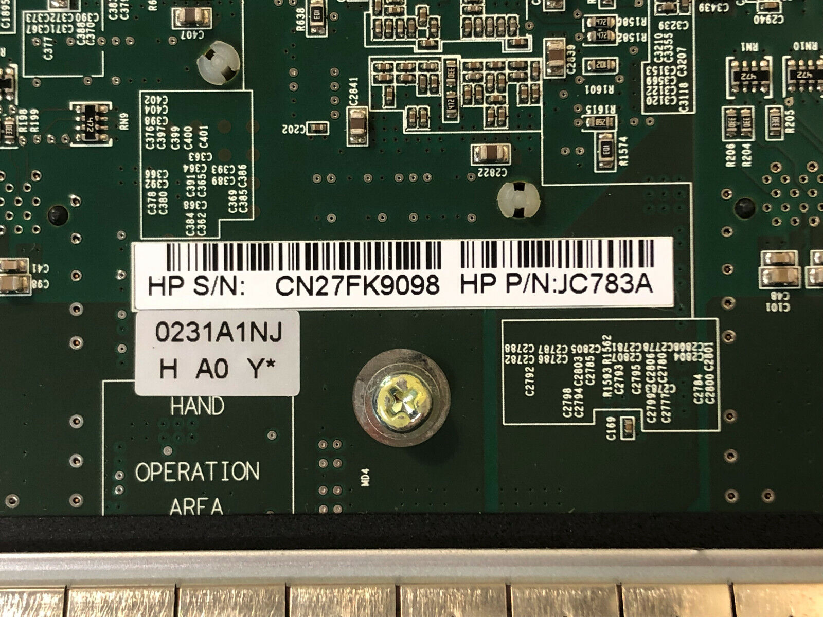 HP JC783A 12500 A12500 16-Port 10GbE SFP + LEC Expansion Slot Module.