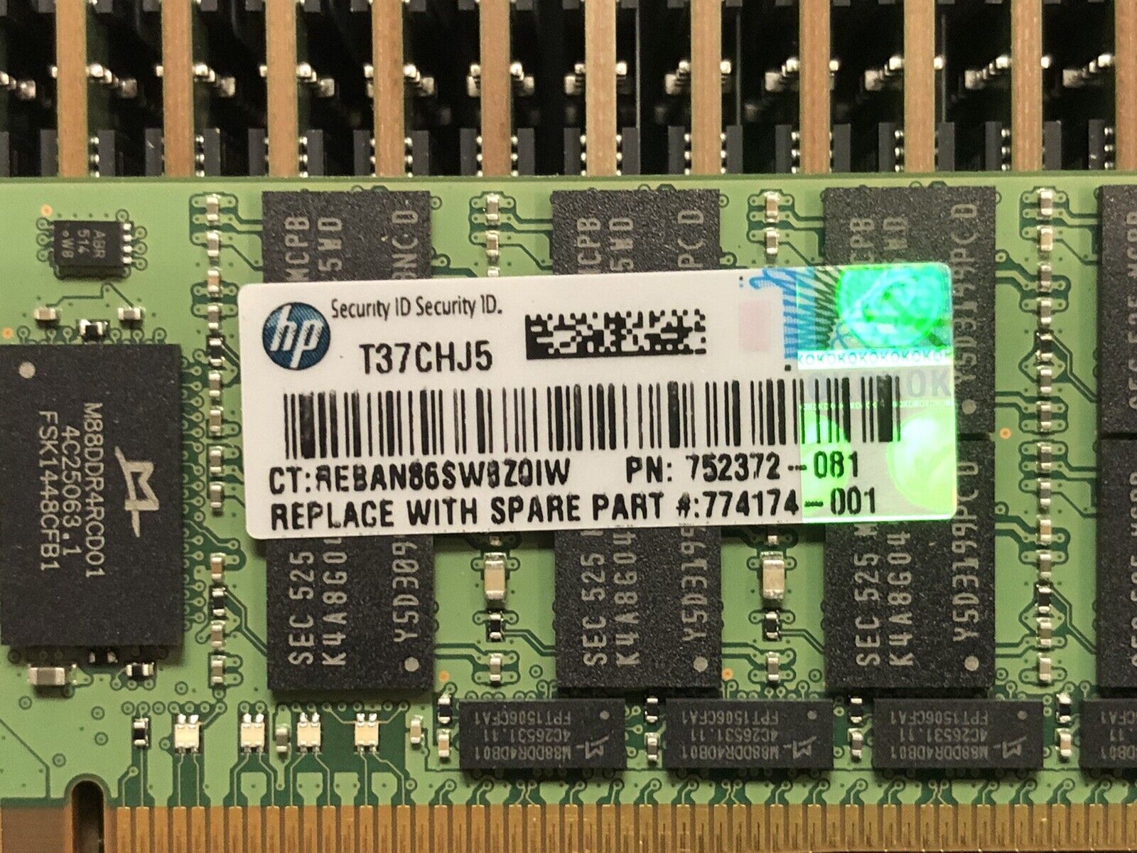 HP 774174-001 1x32GB Quad Rank x4 DDR4 2133MHz LRDIMM ECC CL15 Ram SmartMemory