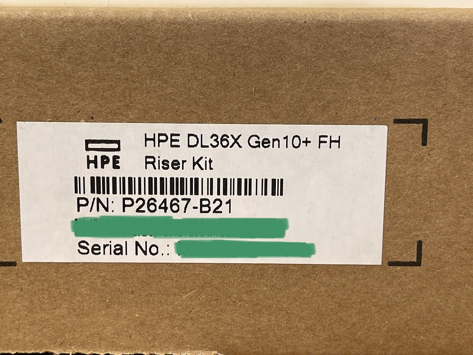HPE P26467-B21 ProLiant DL360 DL365 DL36X Gen10 Plus FH Full Height Riser Kit PCI-e 4.0 x16.