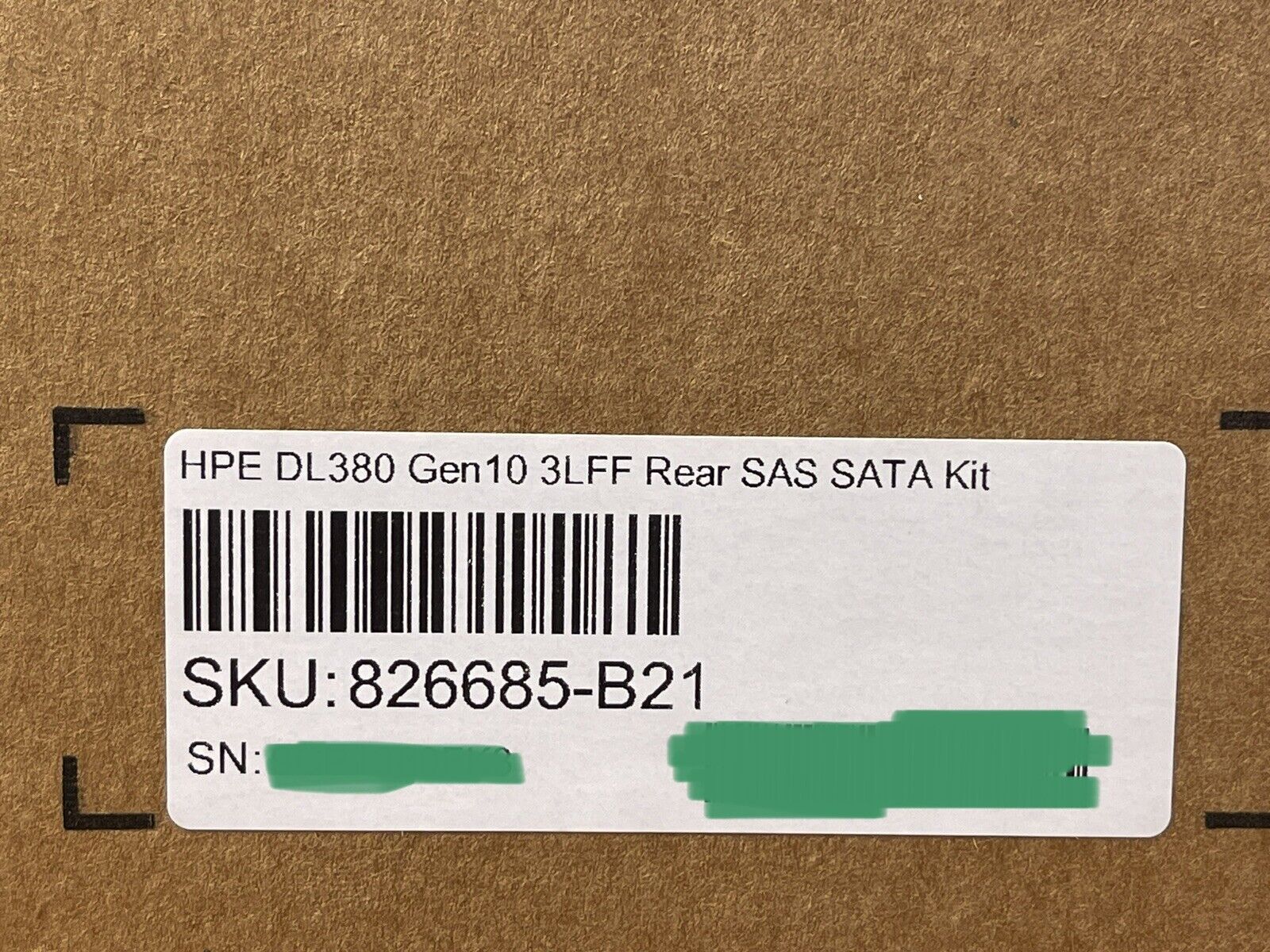 HPE 826685-B21 DL38x DL385 DL380 Gen10 3LFF HDD/SSD SC Rear Riser Kit SATA SAS 3.5.