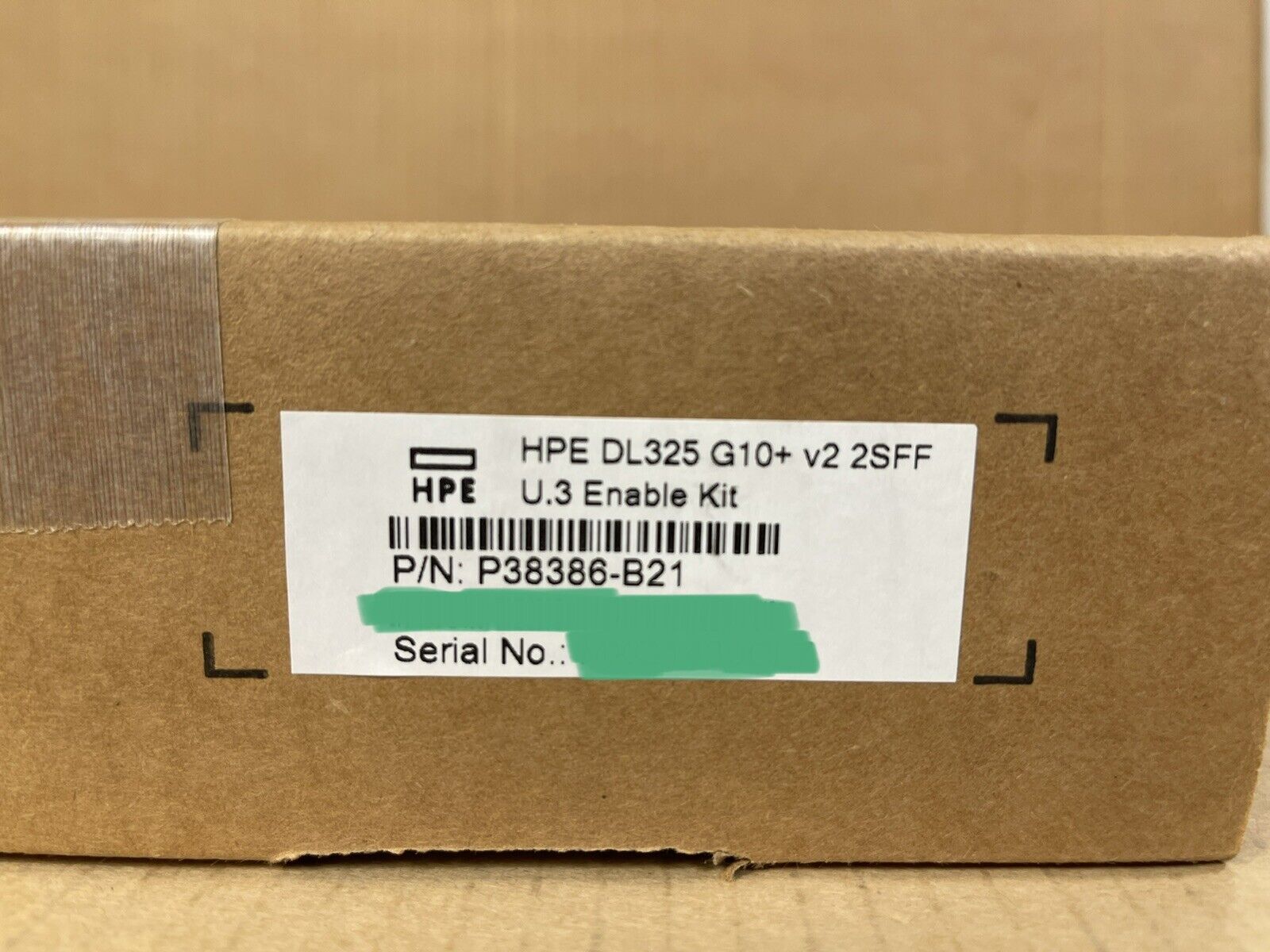 HPE P38386-B21 ProLiant DL325 Gen10+ Plus v2 2SFF U.3 P39783-001 Enablement Kit BC 2x SFF.