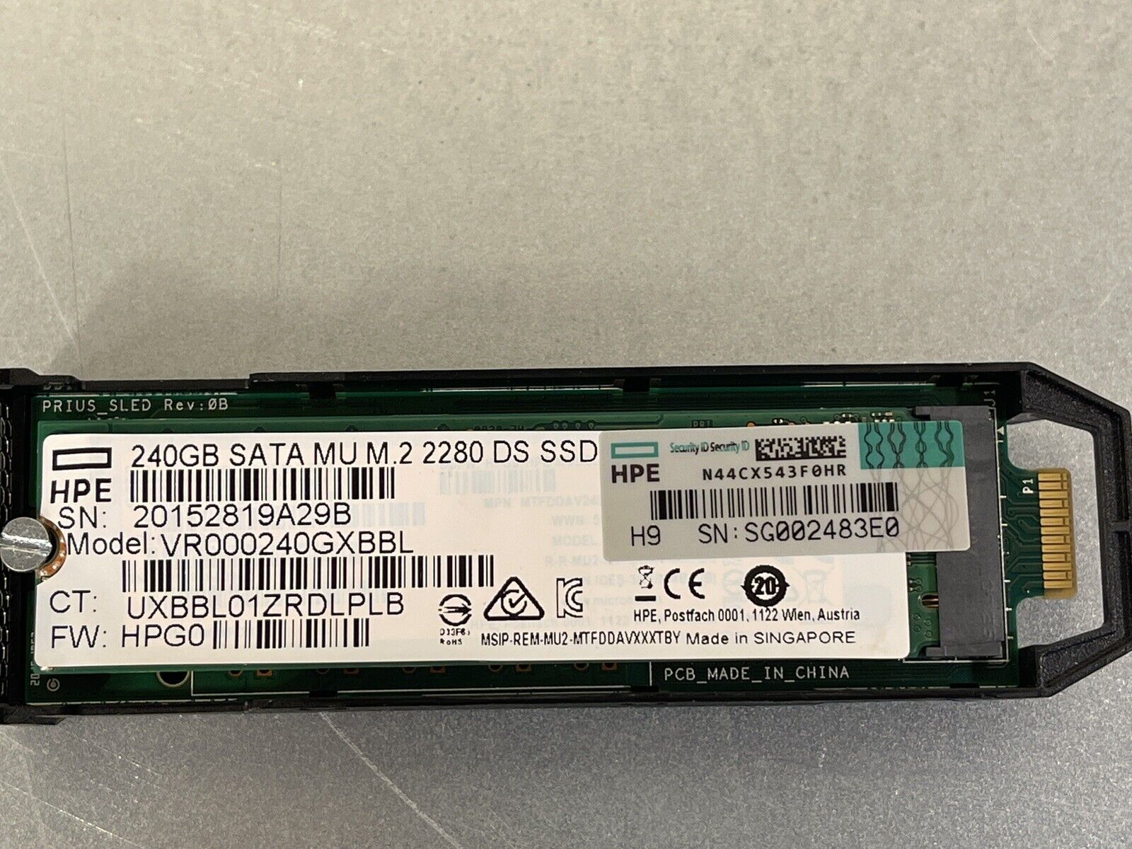 HPE P19894-B21 Boot Device SFF 2x 240GB M.2 SFF SCM Solid State Drive 2280 SSD.