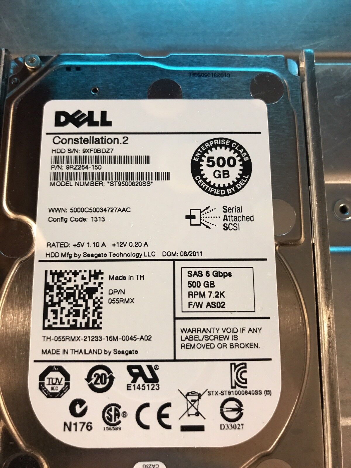 Dell PowerVault MD1220 24x 500GB SAS 7.2K Storage 2x EMM 12TB 2x PSU Bezel Rails.