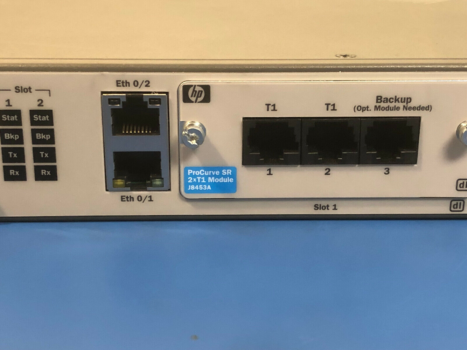 HP J8752A ProCurve Secure 7102dl Wired Router J8752A RJ-45 Ports J8456A J8453A T1 E1 SR.