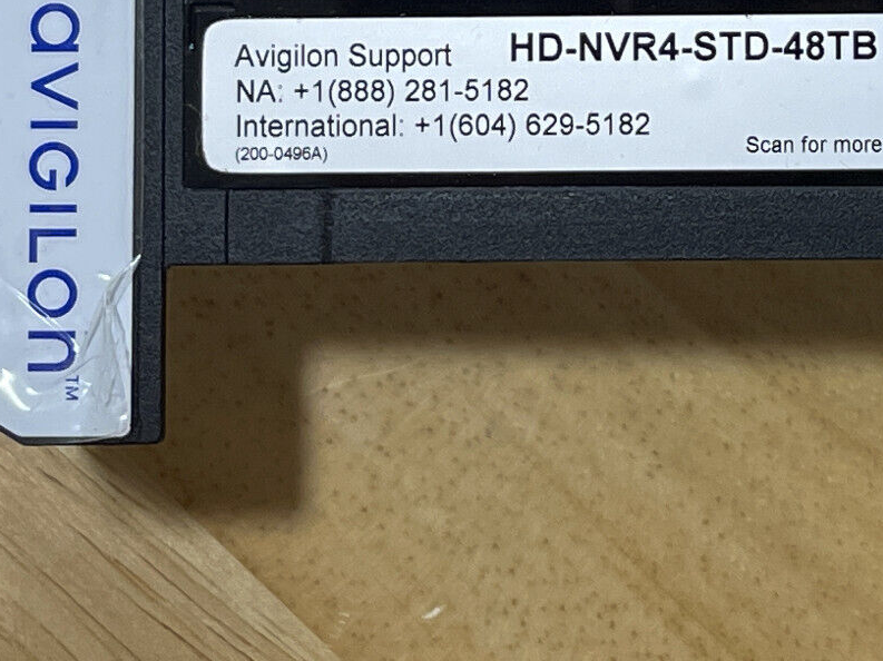 Avigilon HD NVR4X STD 48TB Network Video Recorder 62 Camera Enterprise Licensed HD-NVR4-STD-48TB.