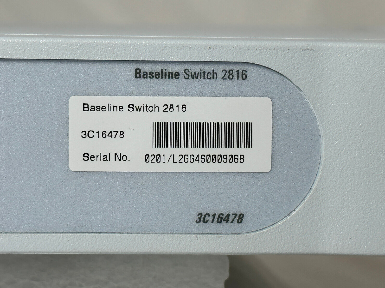 3Com Baseline Switch 2816 16x 10/100/1000 RJ-45 Gigabit Ethernet 3C16479.