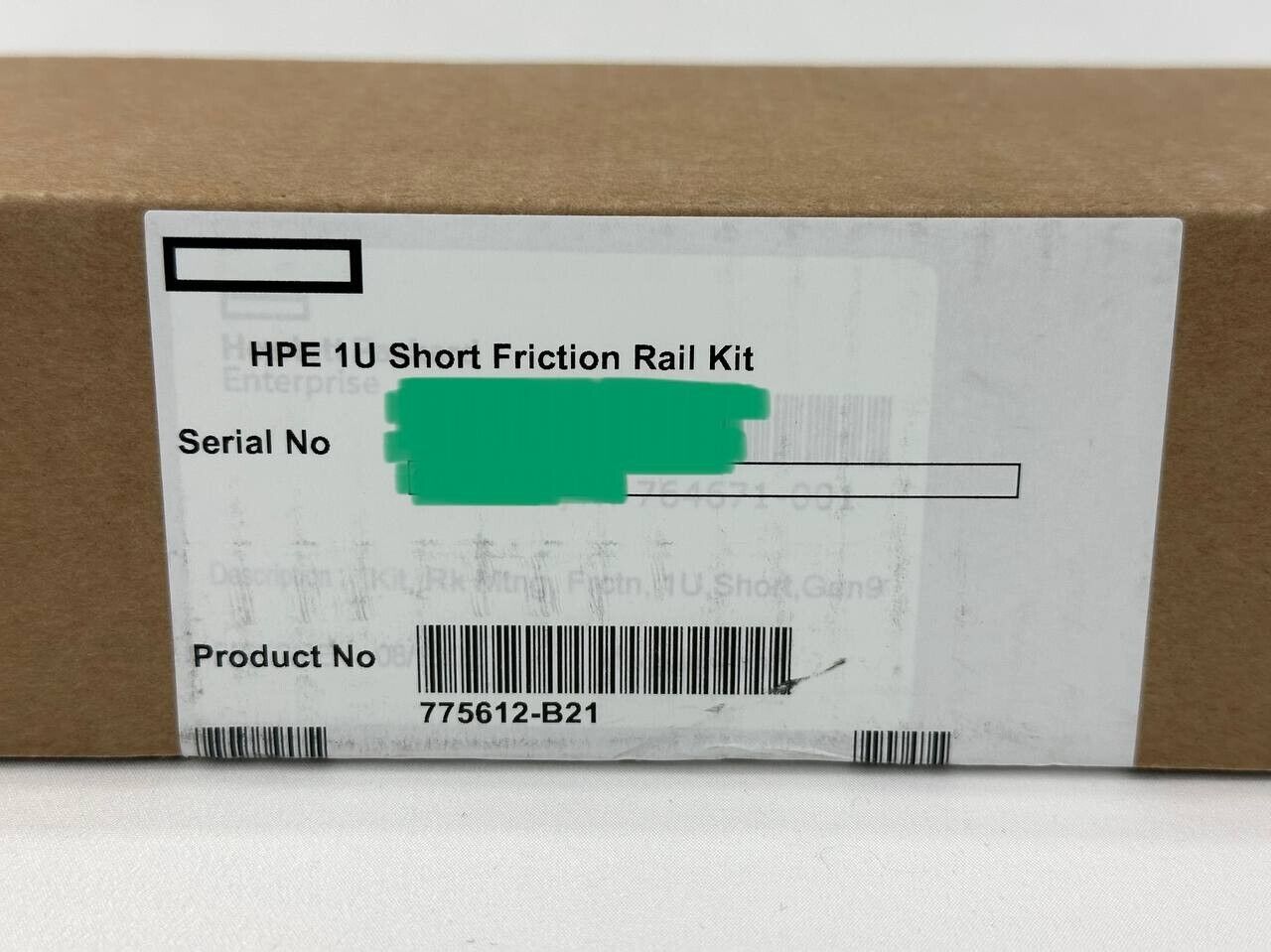HPE 1U Short Friction Rack Rail Kit 775612-B21.