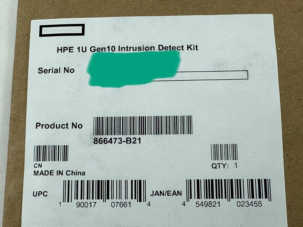 HPE 866473-B21 1U Gen10 Intrusion Detect Kit 869413-001 875570-001.