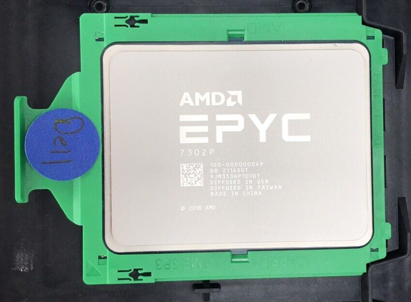 AMD EPYC 7302P 16-Core 3GHz Socket SP3 155W Server Processor CPU Dell 3.0 GHz.