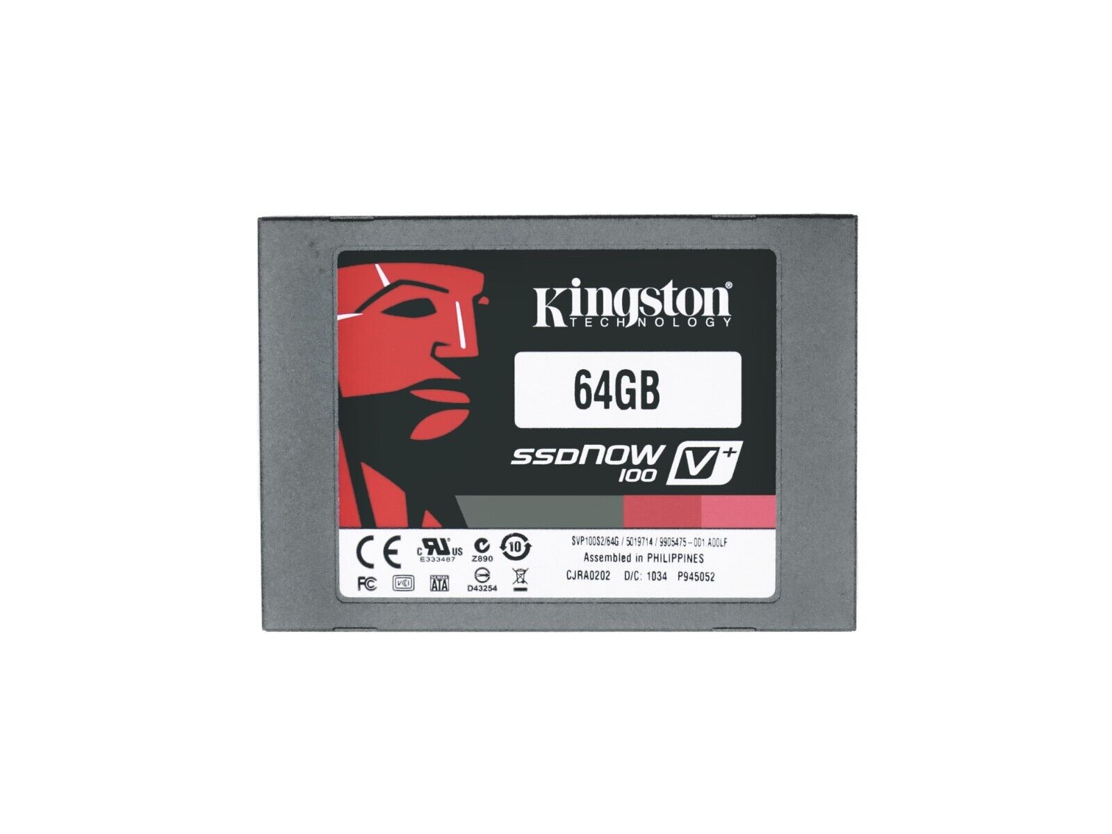 Kingston SVP100S2/64G SSDNow V+100 Series 64GB SATA 3Gbps MLC SSD