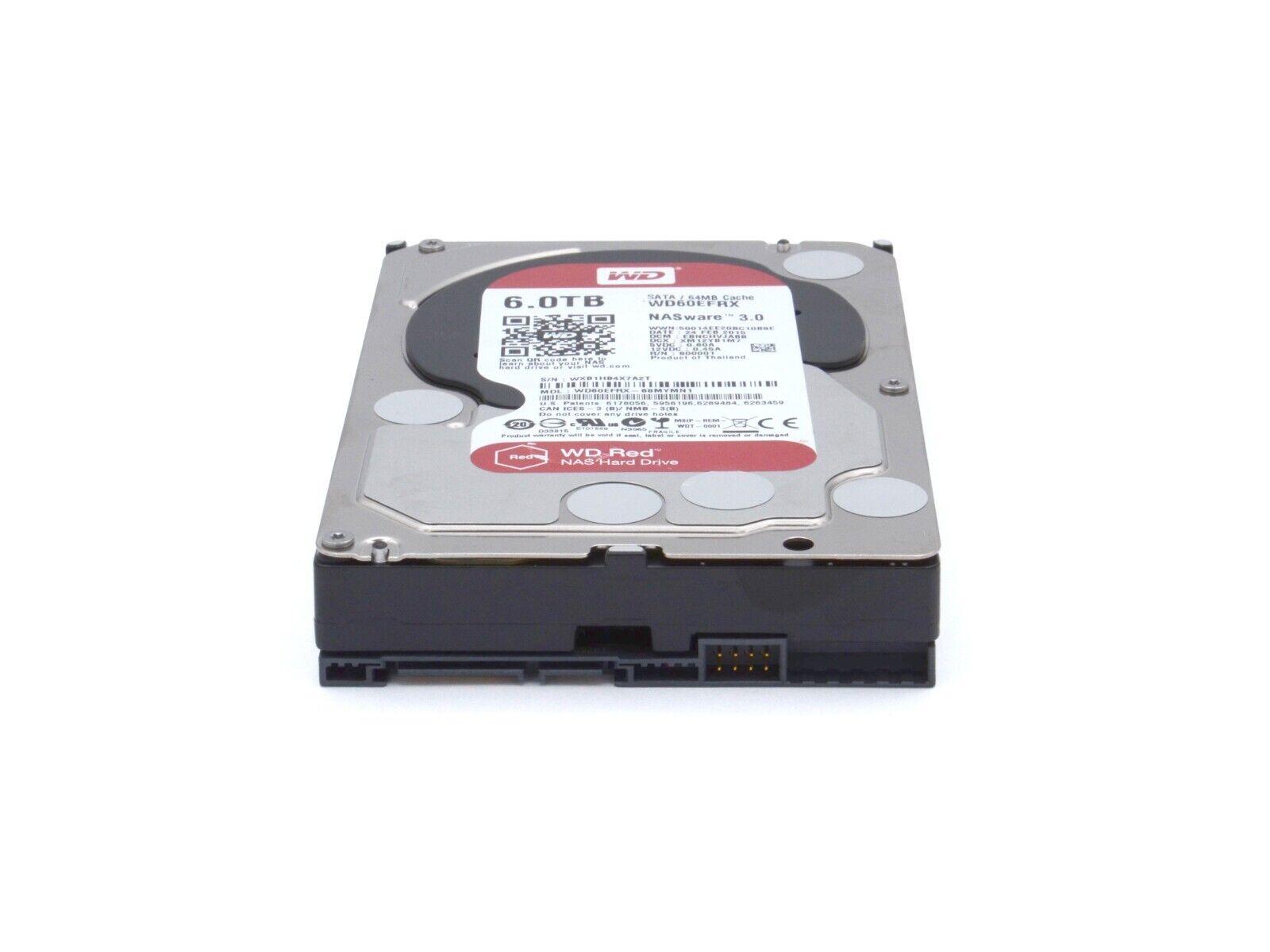 Western Digital WD60EFRX 6TB SATA 6Gb/s 5.4K rpm 3.5" LFF HDD Hard Disk Drive