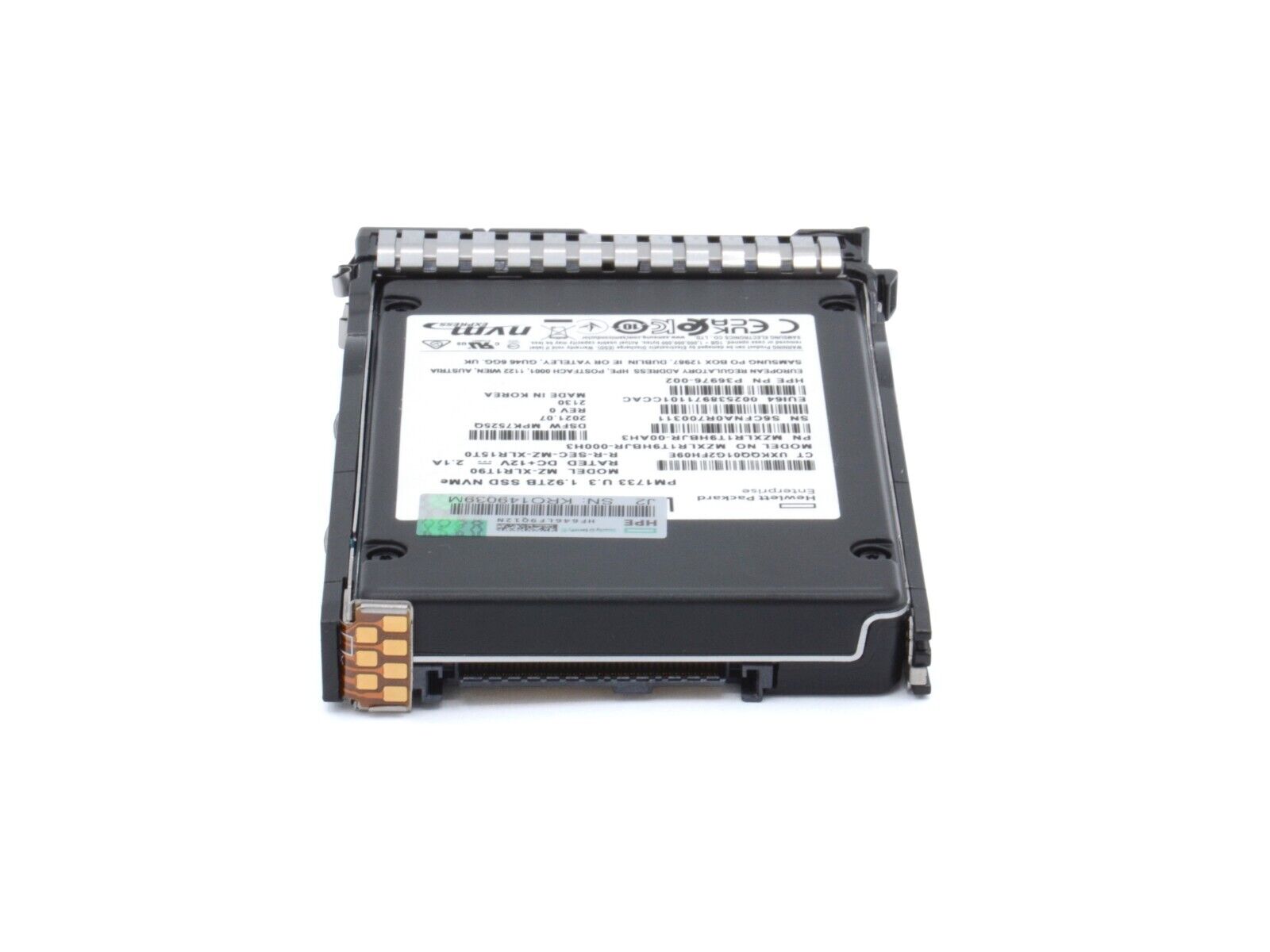 HPE P20735-001 1.92TB NVMe U.3 SSD Gen4 PCIe x4 High Performance RI 1DWPD SC SFF