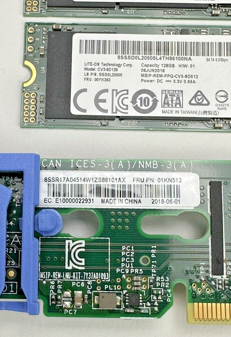 Lenovo ThinkSystem Boot Device Dual M.2 Module with 2x SATA 128GB SATA