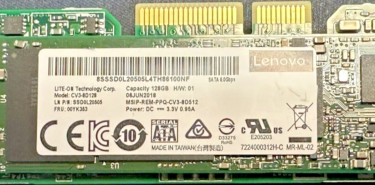 Lenovo ThinkSystem Boot Device Dual M.2 Module with 2x SATA 128GB SATA