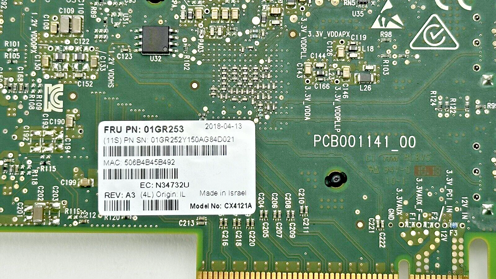 Lenovo Mellanox ConnectX-4 2x 10/25GbE 2 Port SFP28 PCI-e NIC Ethernet Adapter