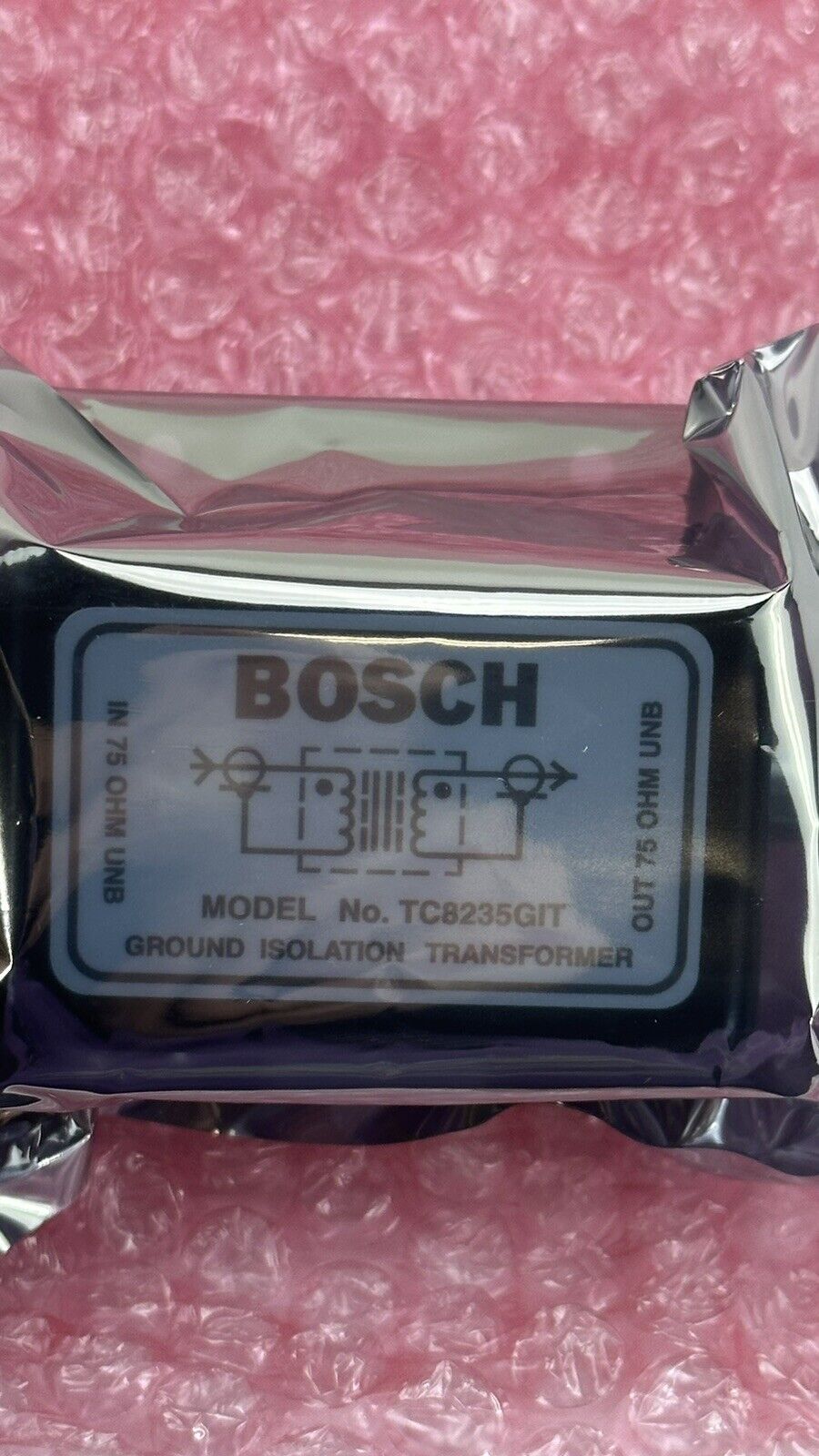 Bosch TC8235GIT Ground Loop Isolation Transformer for Video/Data Lines 75Ohm BNC