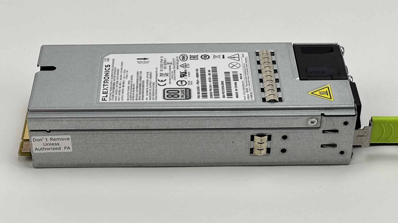 Cisco M5 C-Series UCSC-PSU1-1600W 1600W AC Platinum Power Supply 200V - 250V