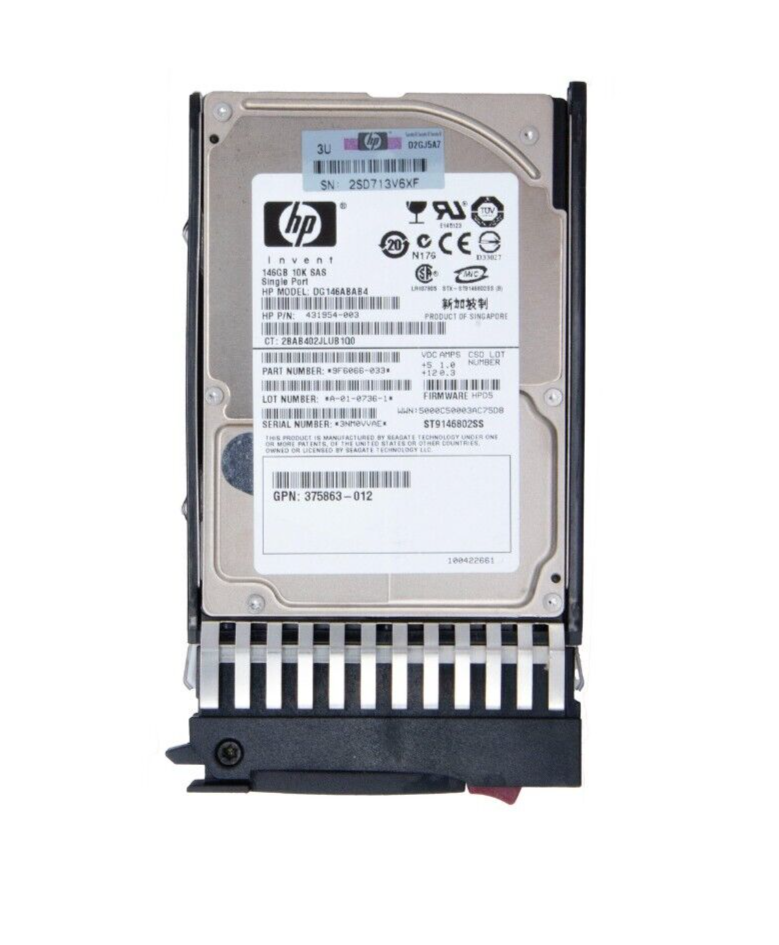 HP 432320-001 146GB 10K RPM SAS 3Gb 2.5in SFF Hard Drive HDD G3 G4 G5 G6 G7