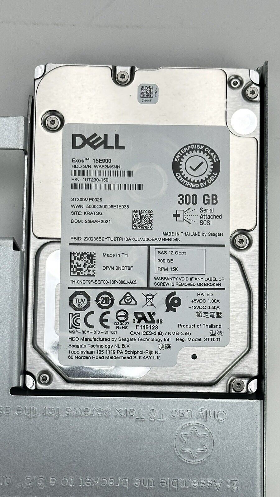 Dell 300GB 15K 12G SAS Server  Hard Drive SFF in 14th Generation LFF Tray 3.5