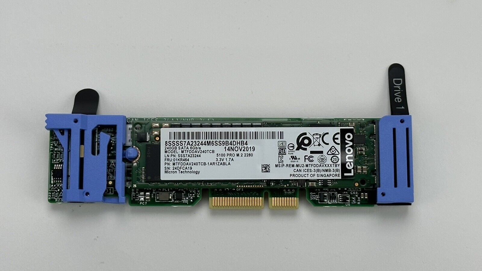Lenovo ThinkSystem Boot Device Dual M.2 Module w/ 2x SATA Mixed Use 24